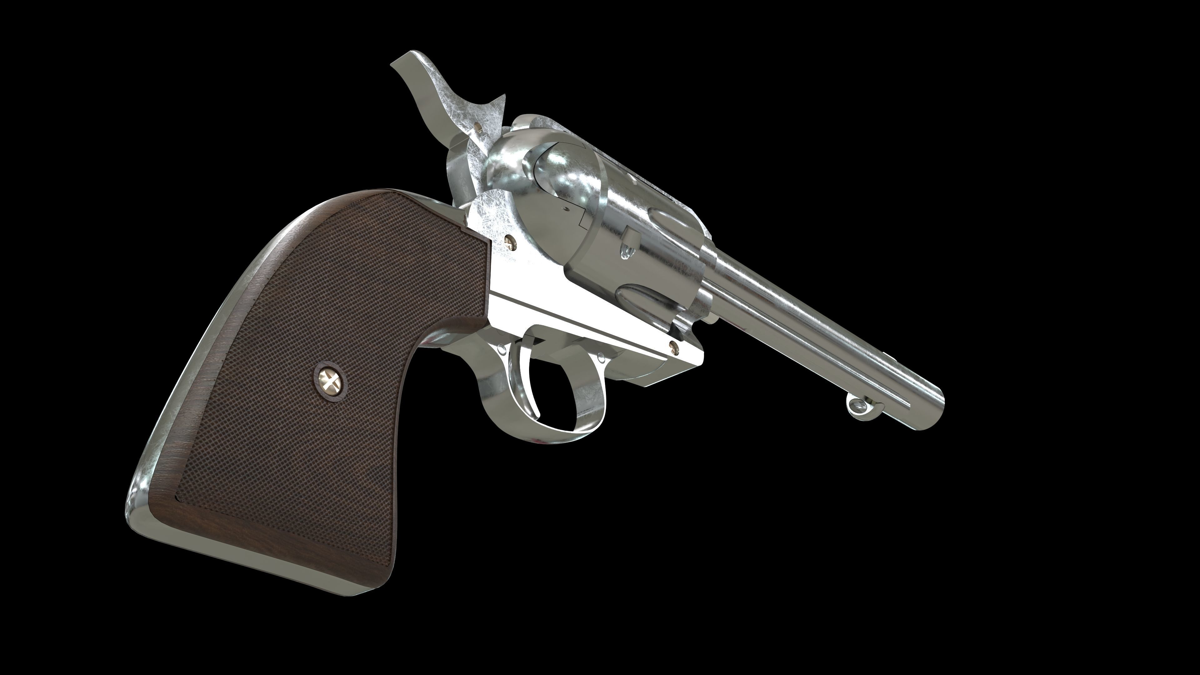 Colt Peacemaker with Bullets 3D model_3