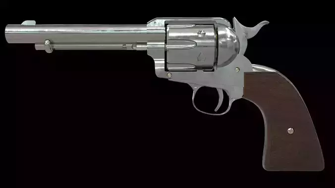 Colt Peacemaker with Bullets 3D model Colt Peacemaker with Bullets 3D model
