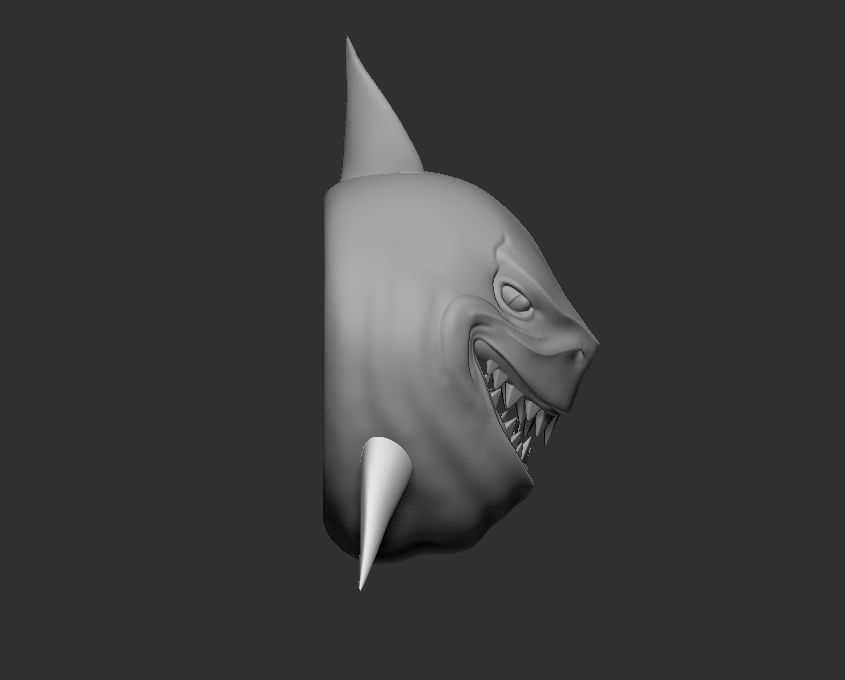 Shark head for 3d print 3D print model_5