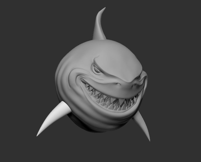 Shark head for 3d print 3D print model_2