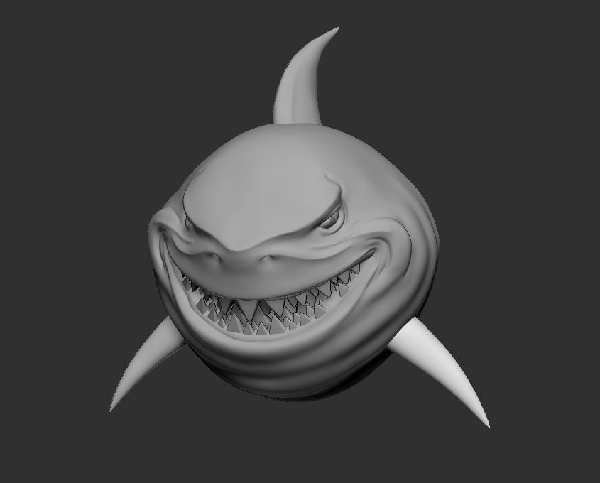 Shark head for 3d print 3D print model_1