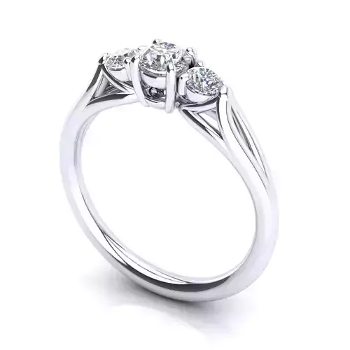 trilogy ring  jewel with diamond 3 stones 