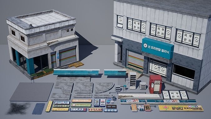 Korean Corner Store - UE4 Low-poly 3D model 5