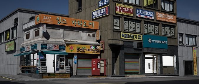Korean Corner Store - UE4 Low-poly 3D model 2