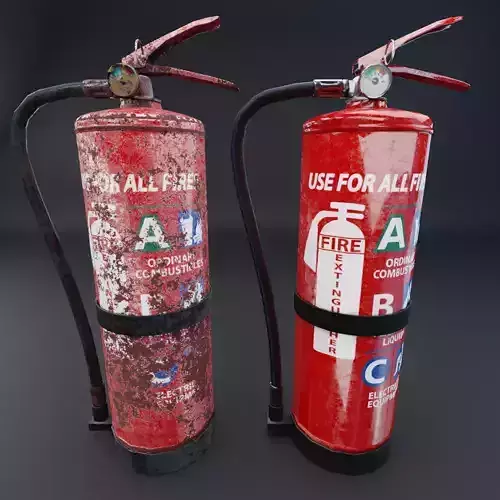 Mid-poly PBR Fire Extinguisher