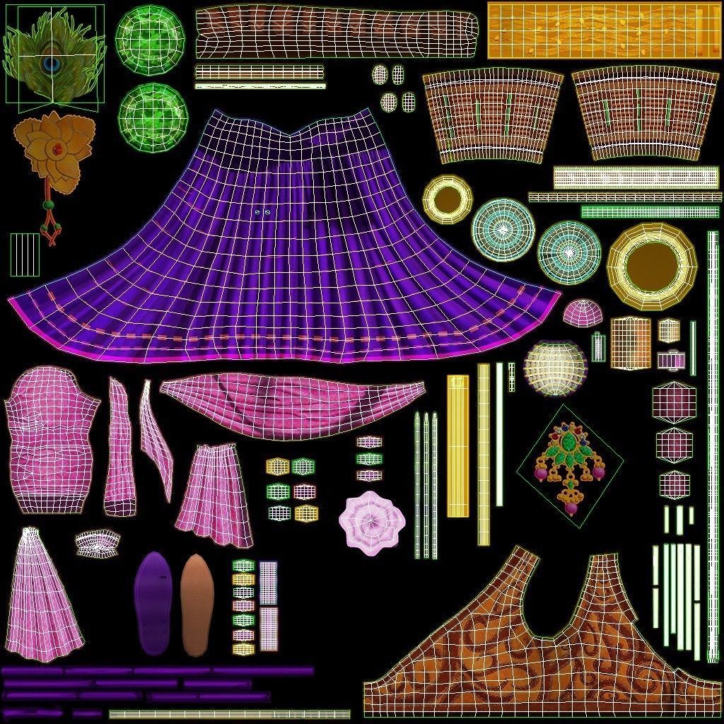 Sita Traditional Indian Women Low-poly 3D model_17