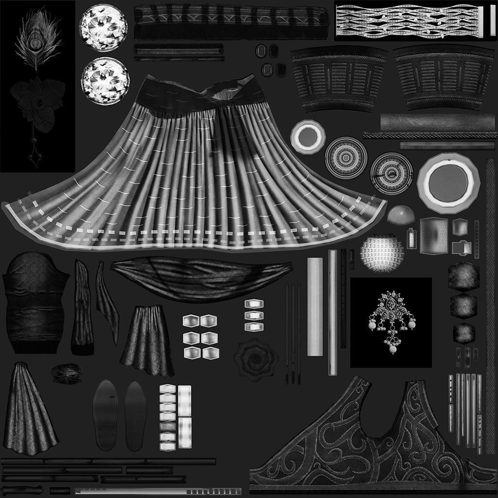 Sita Traditional Indian Women Low-poly 3D model_20