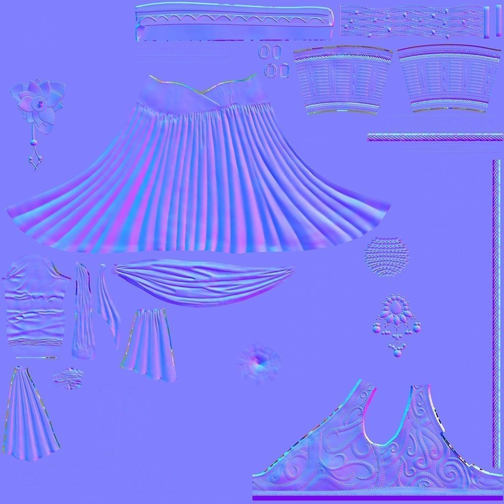 Sita Traditional Indian Women Low-poly 3D model_21