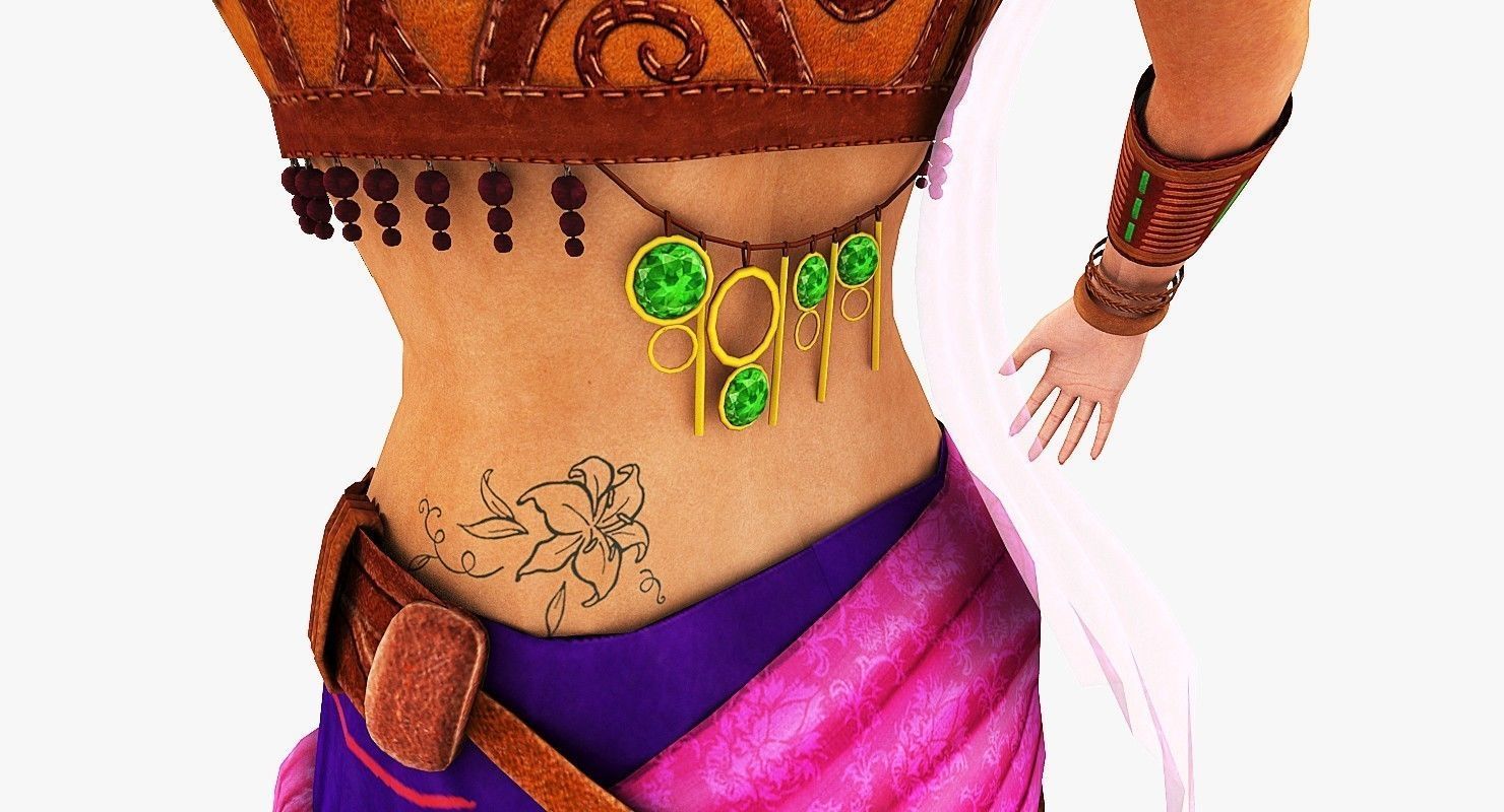 Sita Traditional Indian Women Low-poly 3D model_5