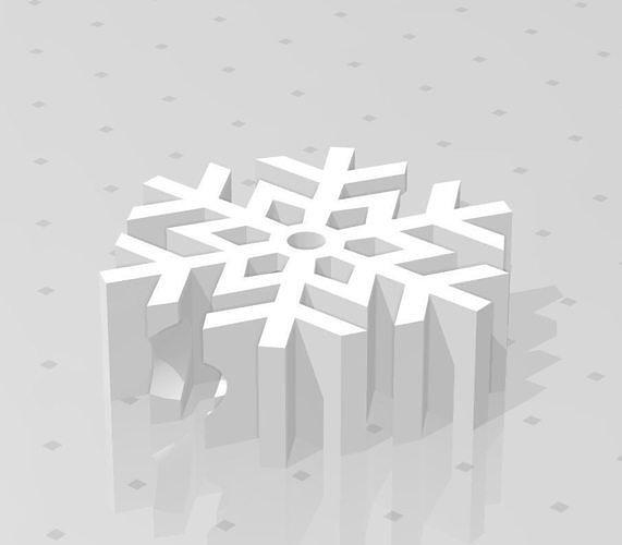 Snowflake Straw Topper  3D print model