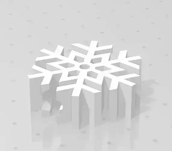 Snowflake Straw Topper  3D print model