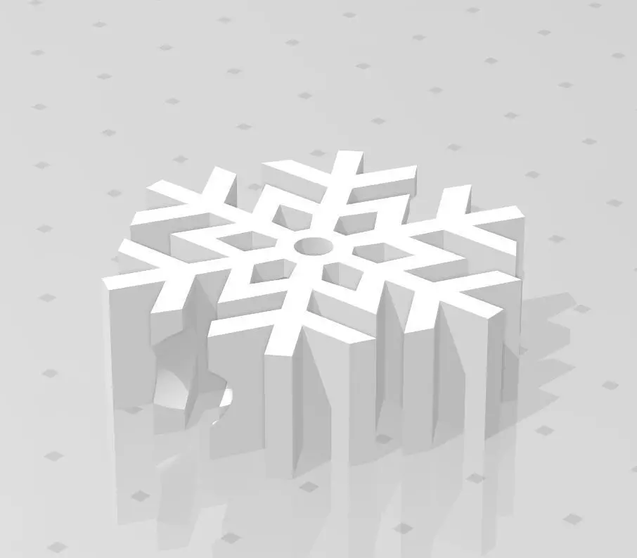 Snowflake Straw Topper  3D print model_0