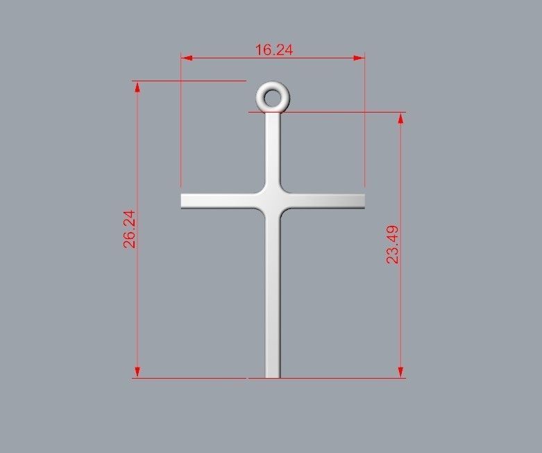 Cross pendant 3dm stl CAD 3D print model_6