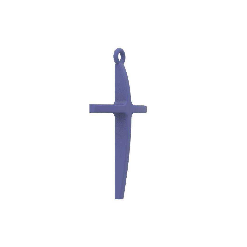 Cross pendant 3dm stl CAD 3D print model_12