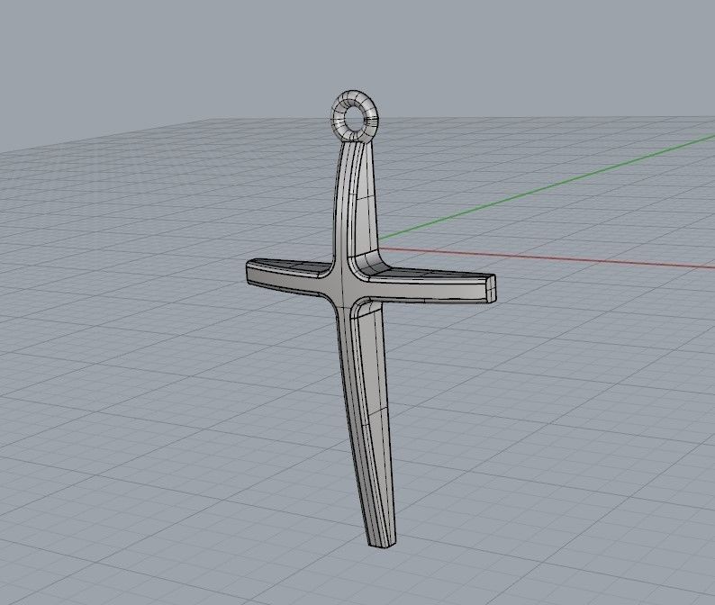 Cross pendant 3dm stl CAD 3D print model_15
