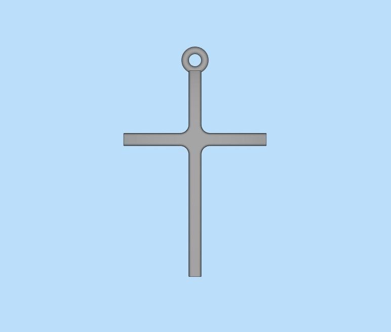 Cross pendant 3dm stl CAD 3D print model_16