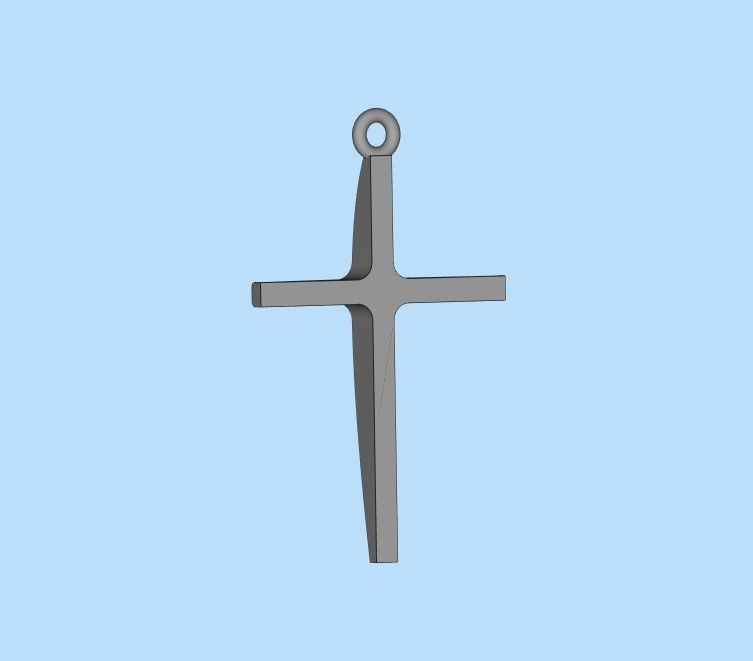 Cross pendant 3dm stl CAD 3D print model_18