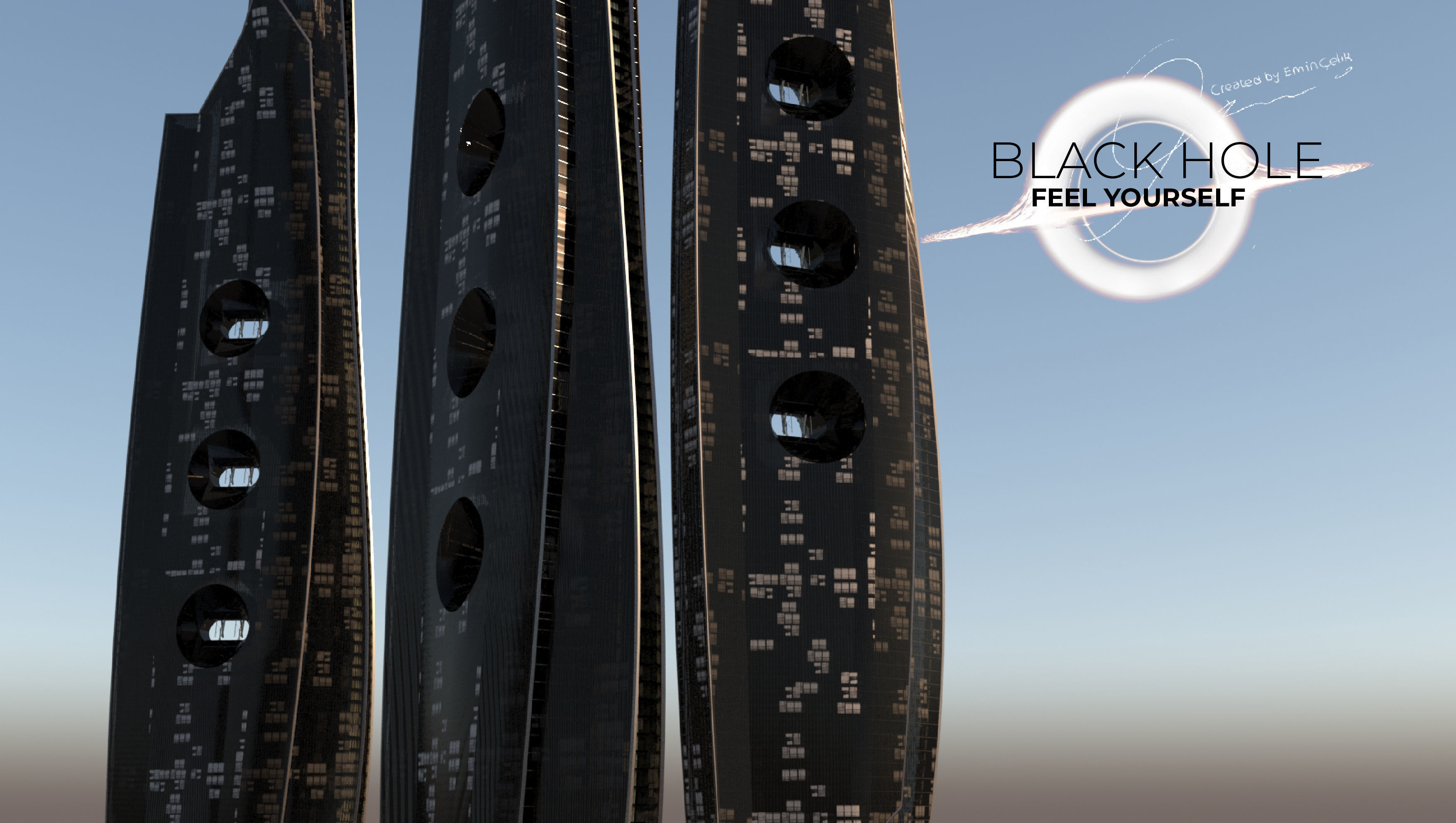 Skyscraper Sustainable Blackhole 3D model_1