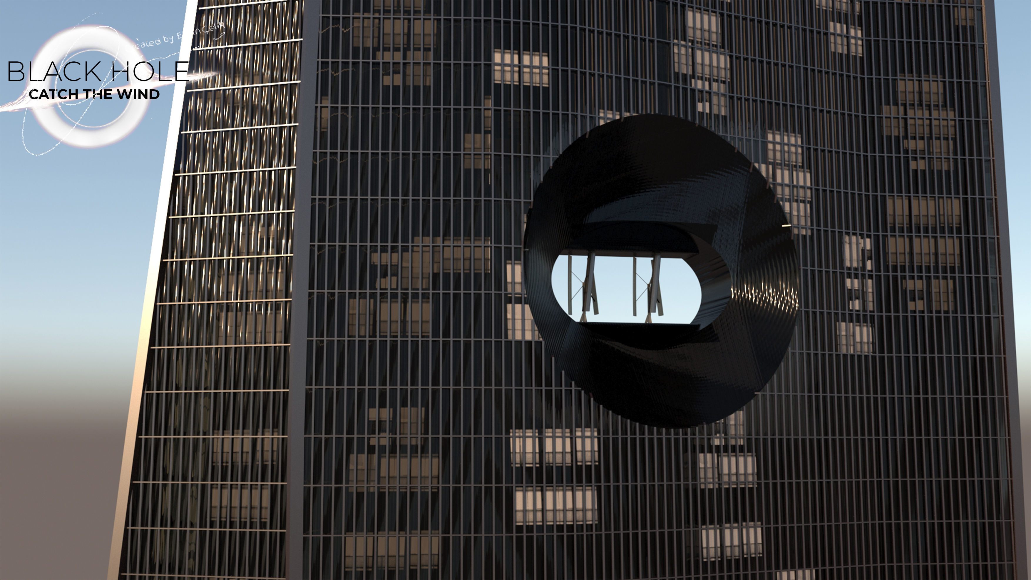 Skyscraper Sustainable Blackhole 3D model_2
