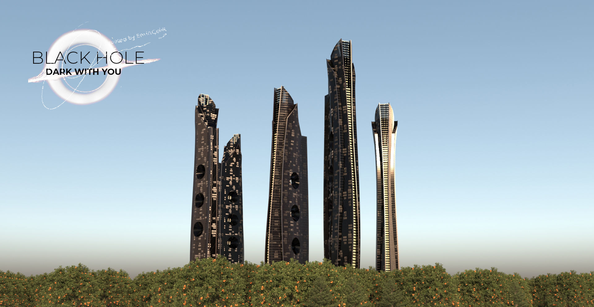 Skyscraper Sustainable Blackhole 3D model_3