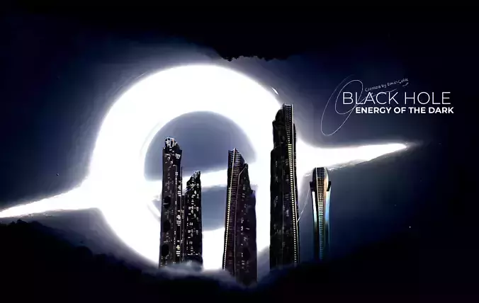 Skyscraper Sustainable Blackhole 3D model