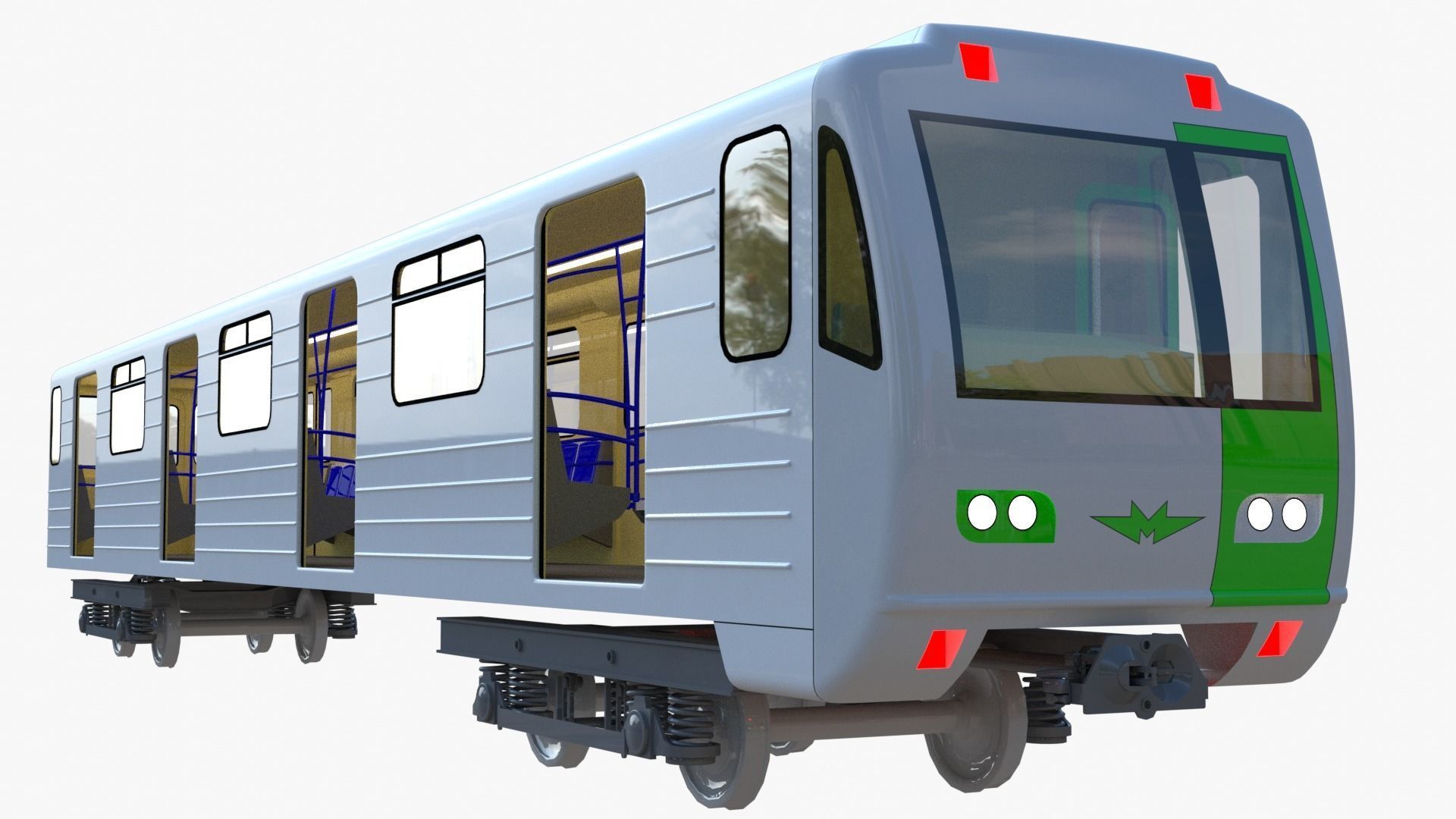 Subway car 81-71 3D model_2