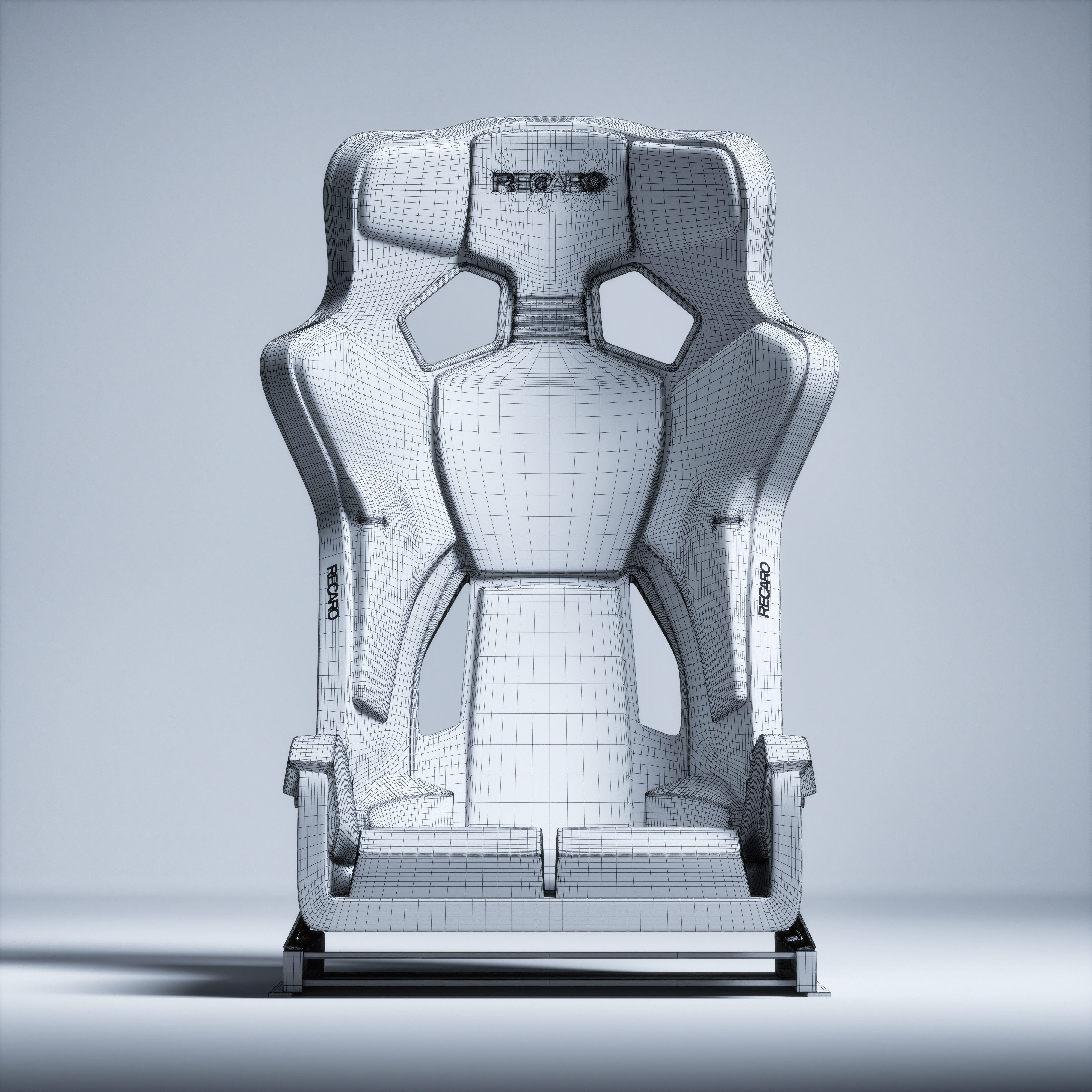 RECARO PRO RACER RMS 2700G Low-poly 3D model_6