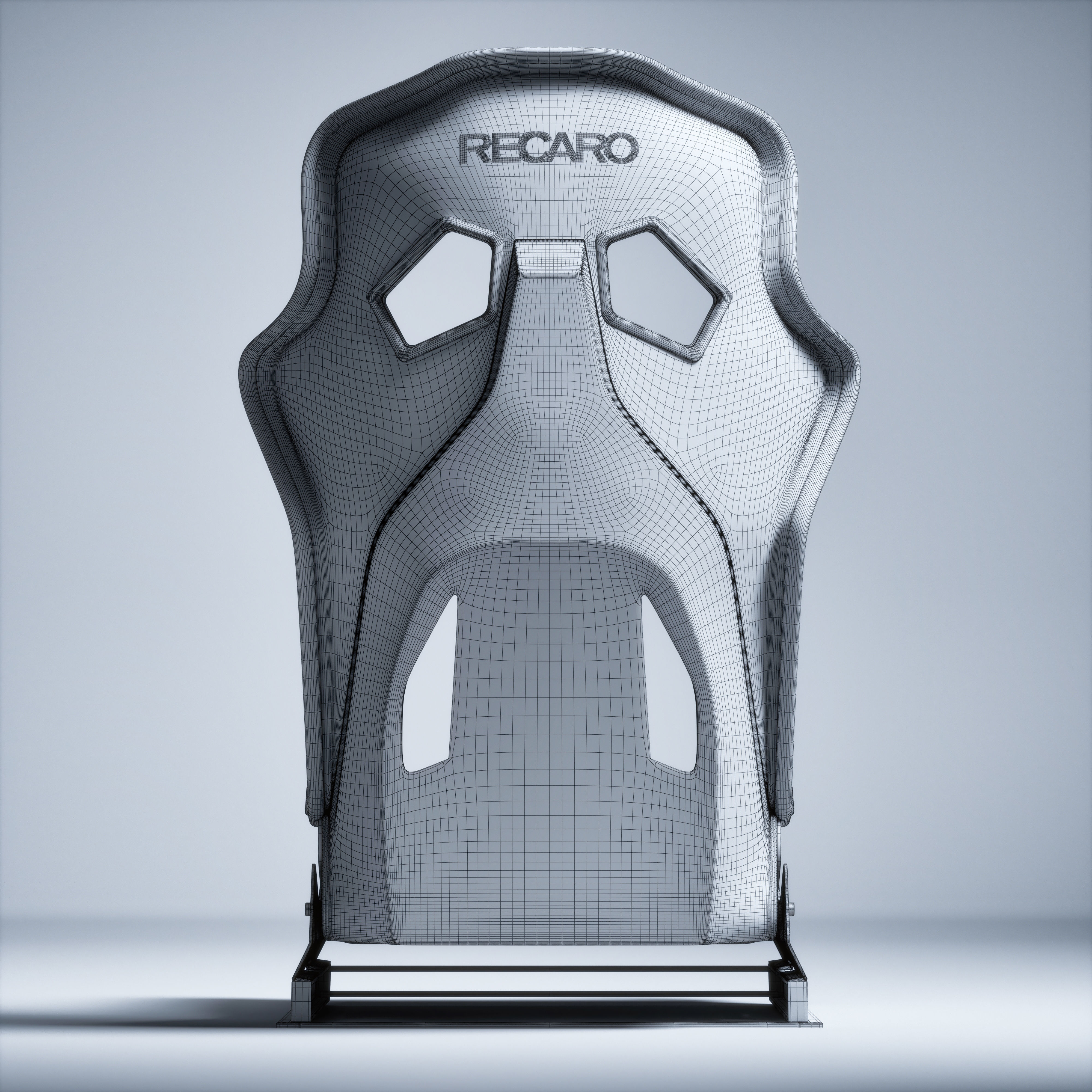 RECARO PRO RACER RMS 2700G Low-poly 3D model_8