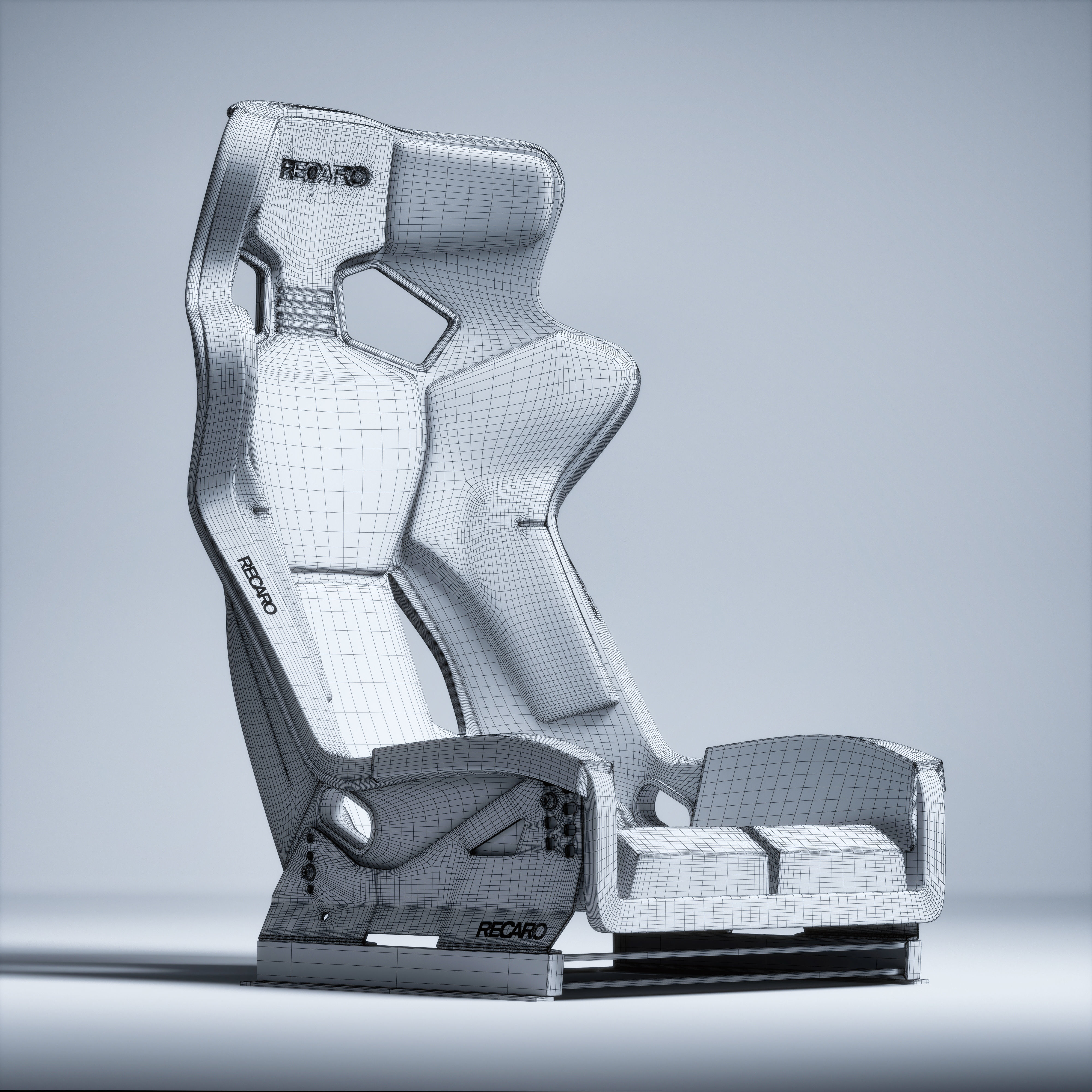RECARO PRO RACER RMS 2700G Low-poly 3D model_2