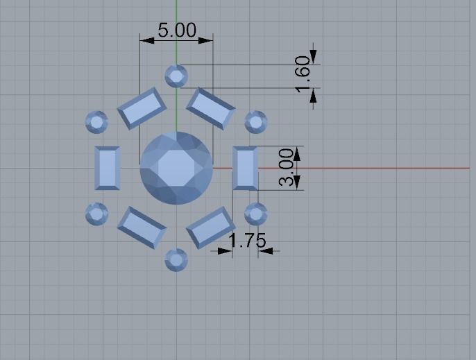 Ornament ring 3D print model_3