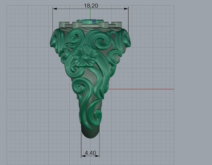 Ornament ring 3D print model_2