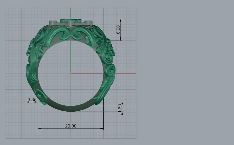 Ornament ring 3D print model_1