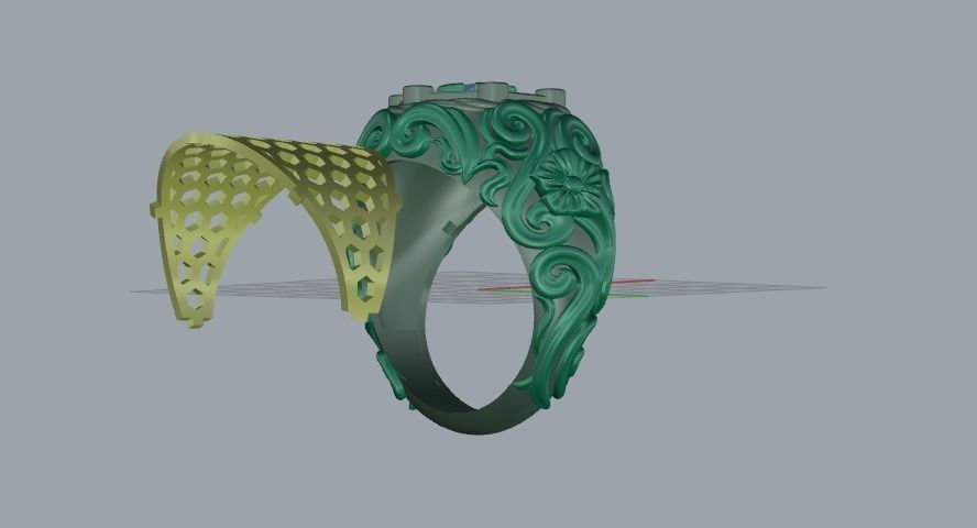 Ornament ring 3D print model_4