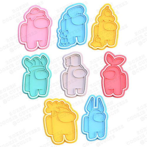 Among Us cookie cutter set of 8 3D print model