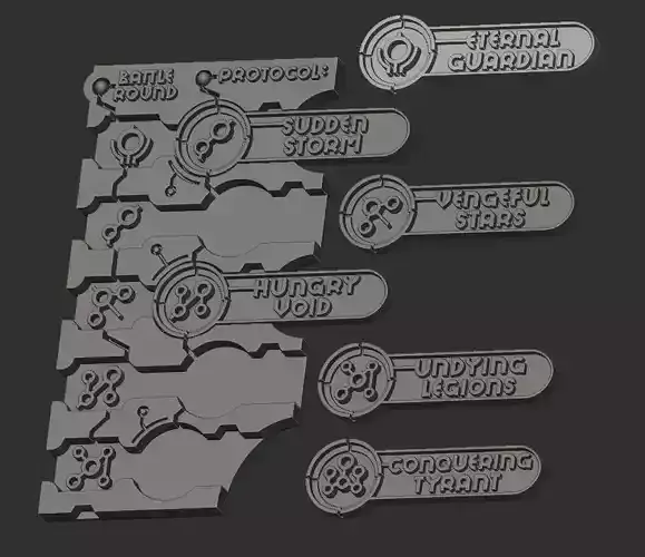 Space Pharoah command protocol tracker Warhammer 40k 3D print model
