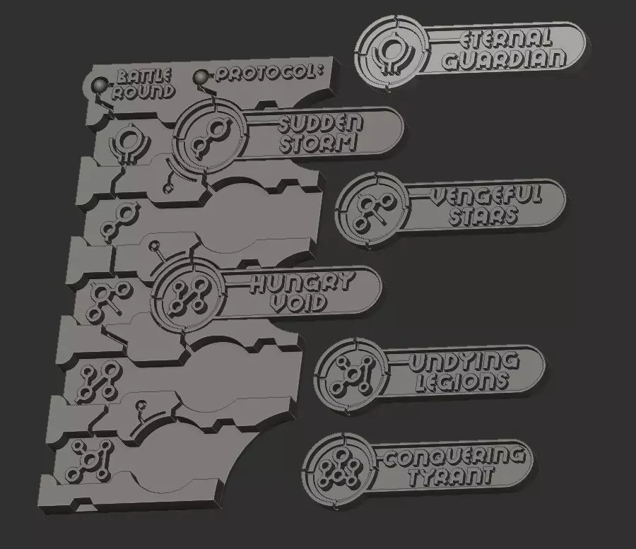 Space Pharoah command protocol tracker Warhammer 40k 3D print model_0