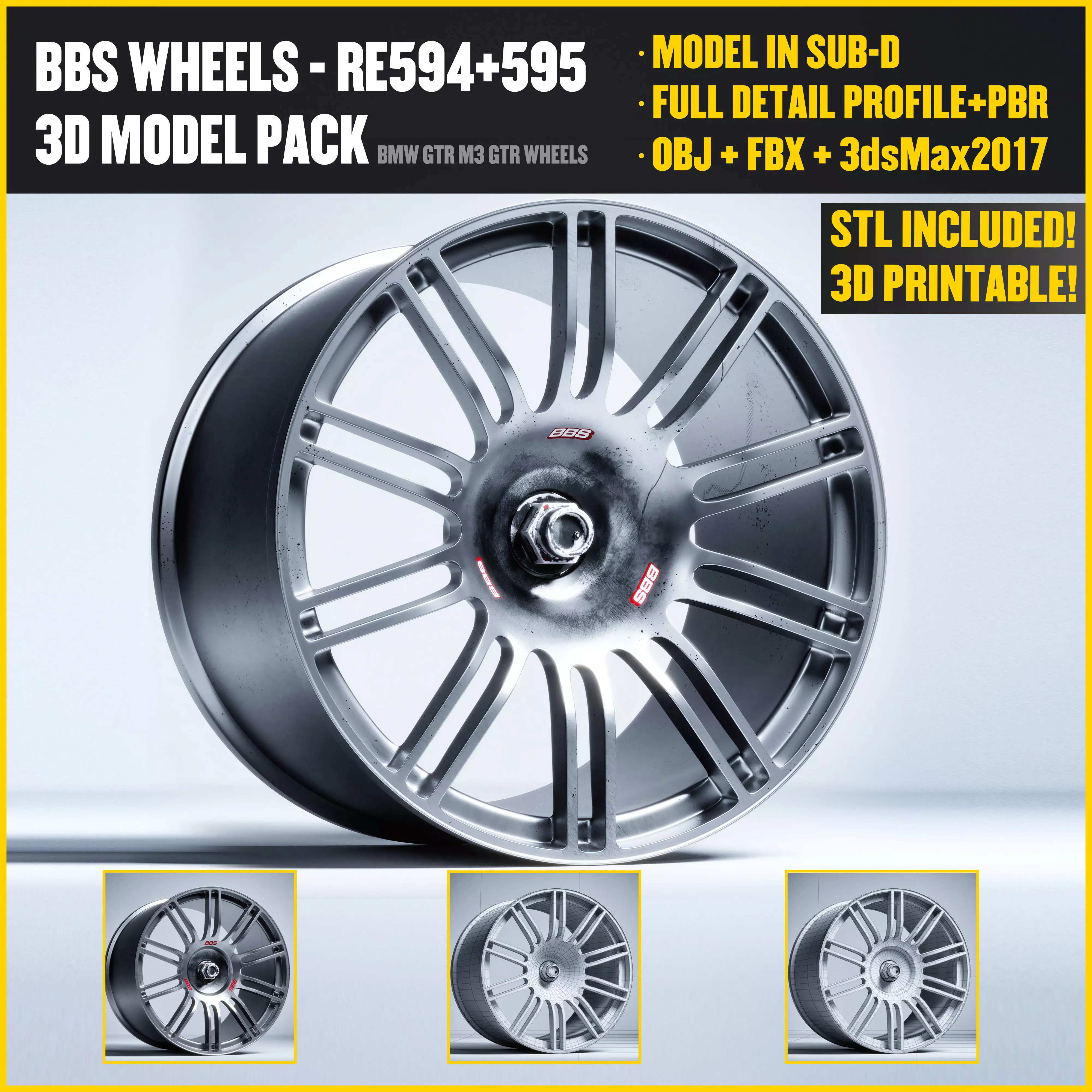 BBS - RE594 RE595 Low-poly 3D model_0