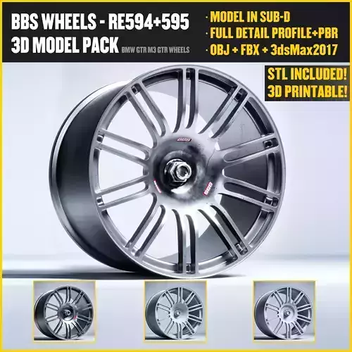 BBS - RE594 RE595 Low-poly 3D model