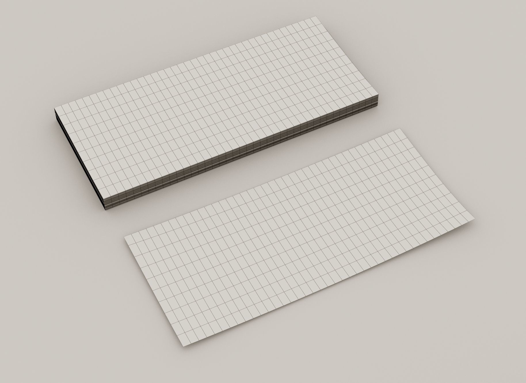 50 euro banknote packs 3D model_6