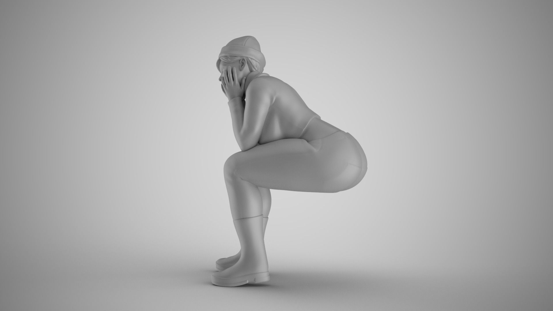 Fisher Girl 3D print model_1