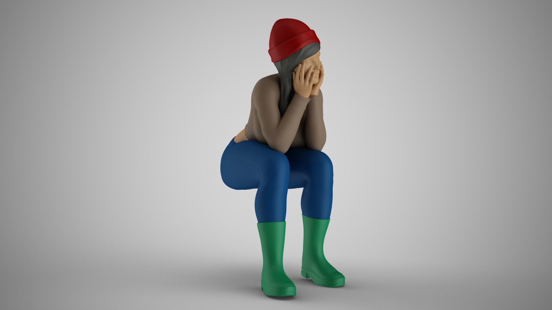 Fisher Girl 3D print model_5