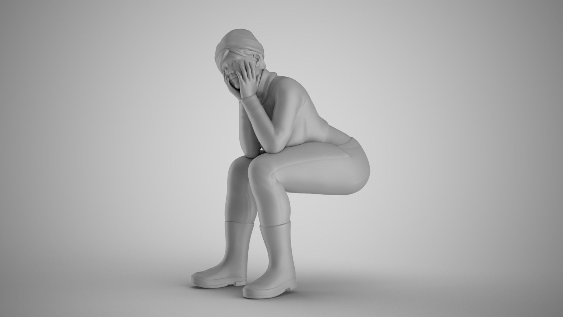 Fisher Girl 3D print model_2