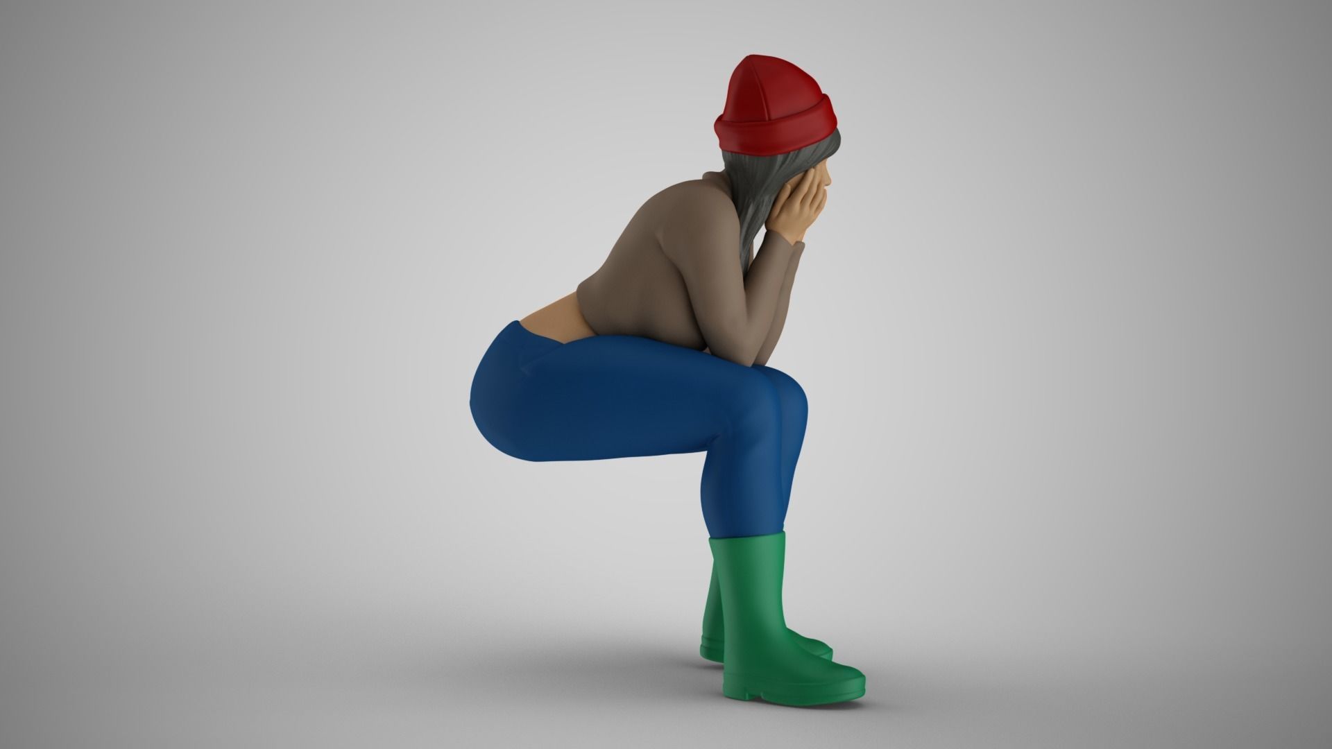 Fisher Girl 3D print model_6