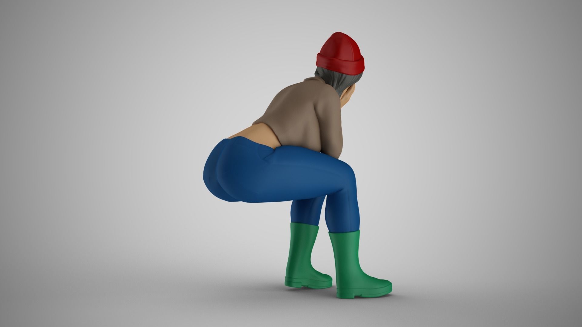 Fisher Girl 3D print model_7
