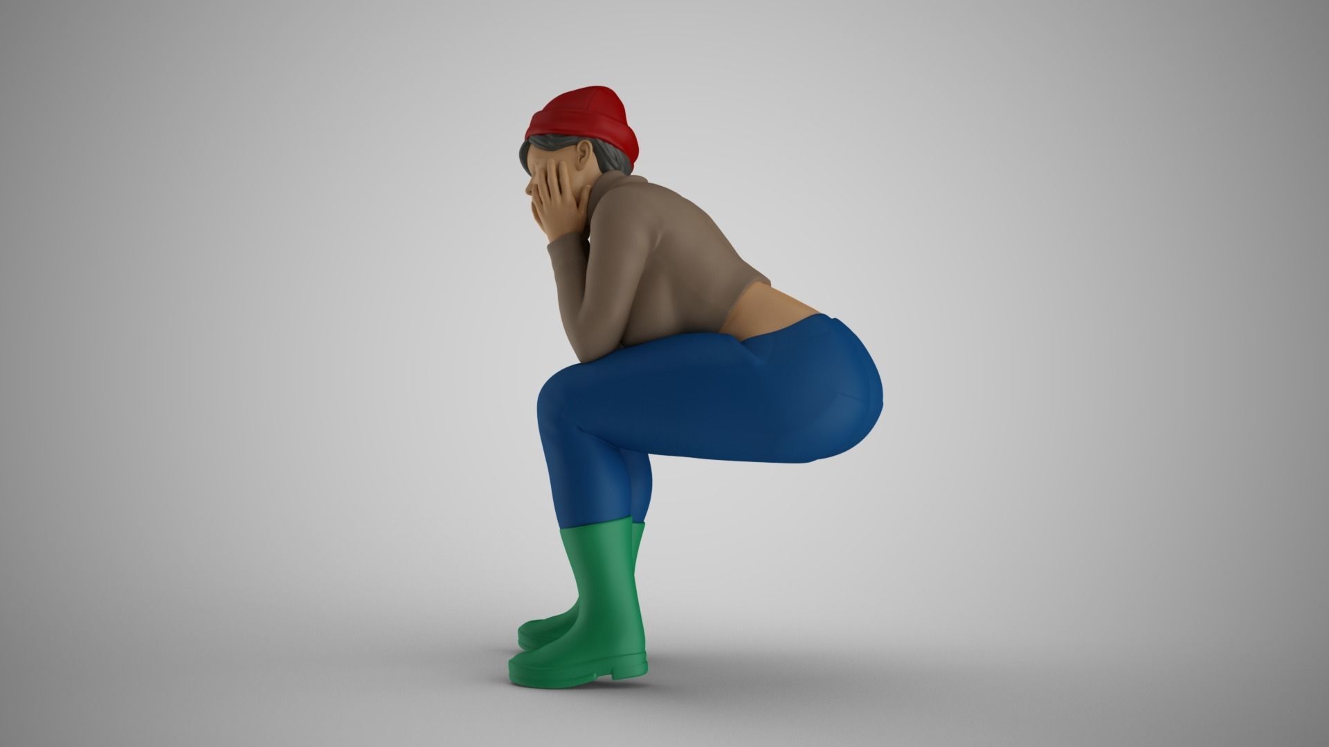 Fisher Girl 3D print model_10