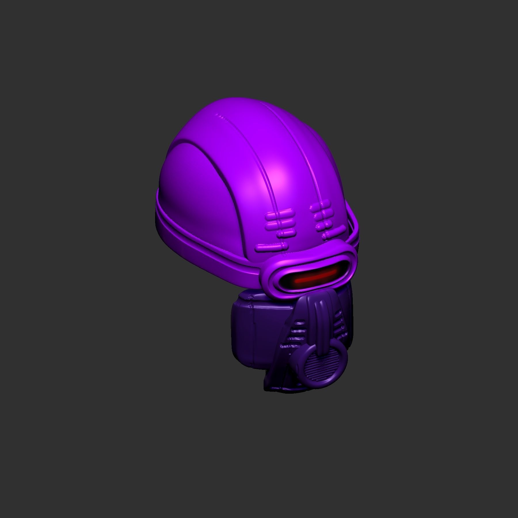 helmet high poly sculpt 3d printable 3D model_4
