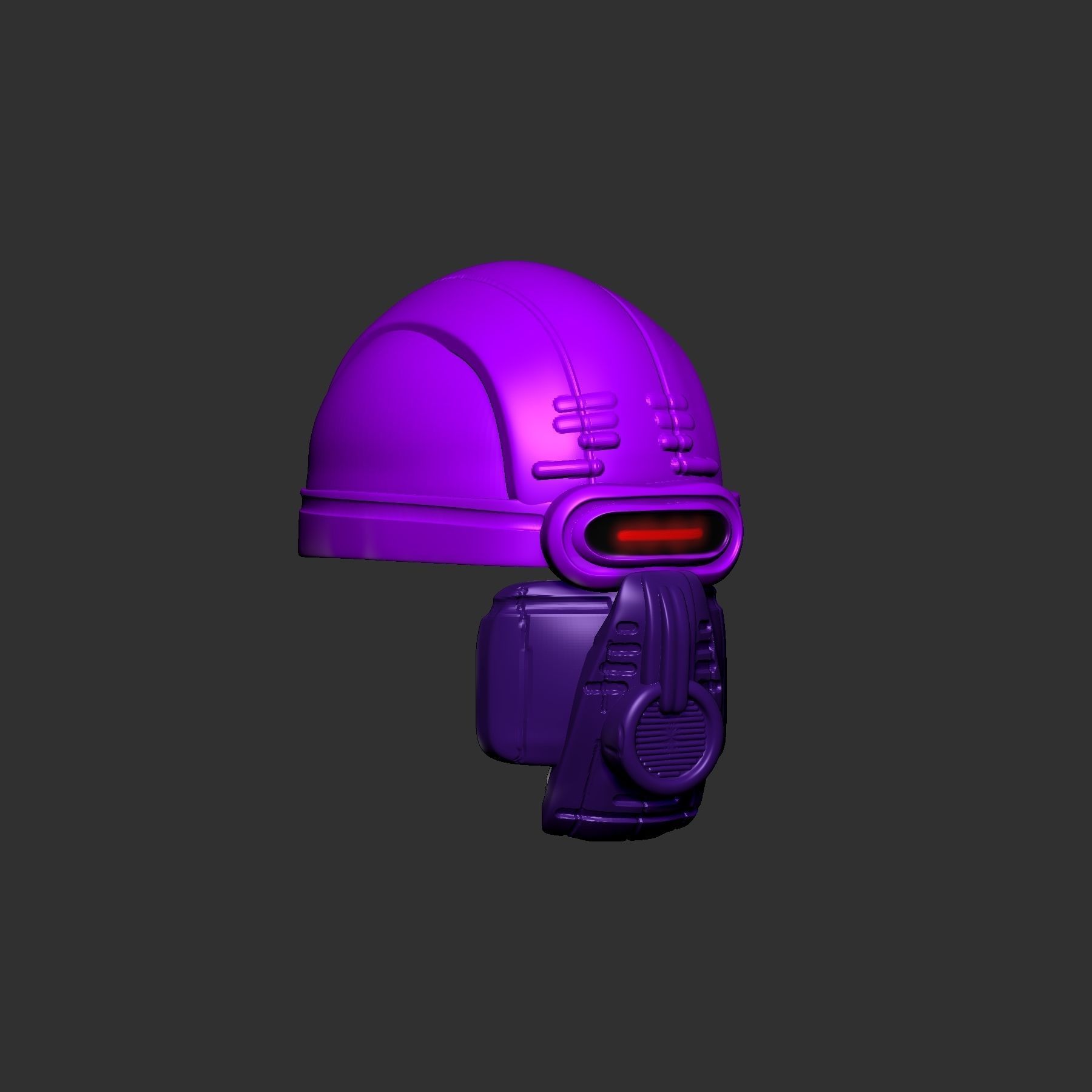 helmet high poly sculpt 3d printable 3D model_3