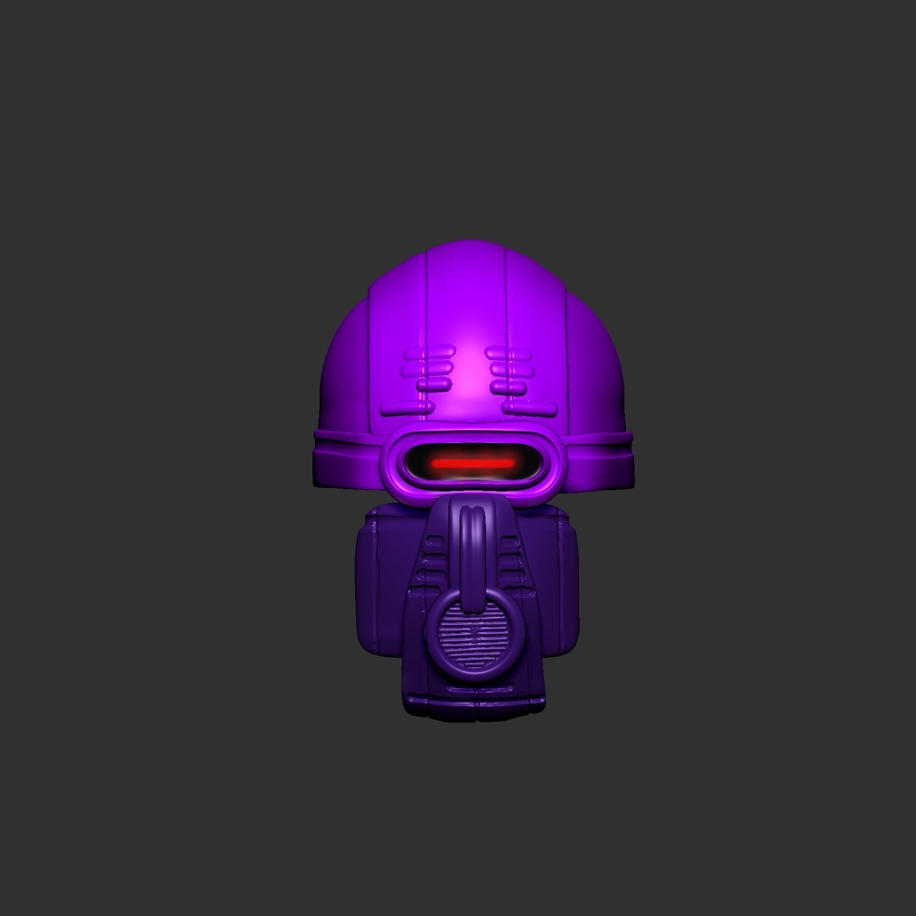 helmet high poly sculpt 3d printable 3D model_1