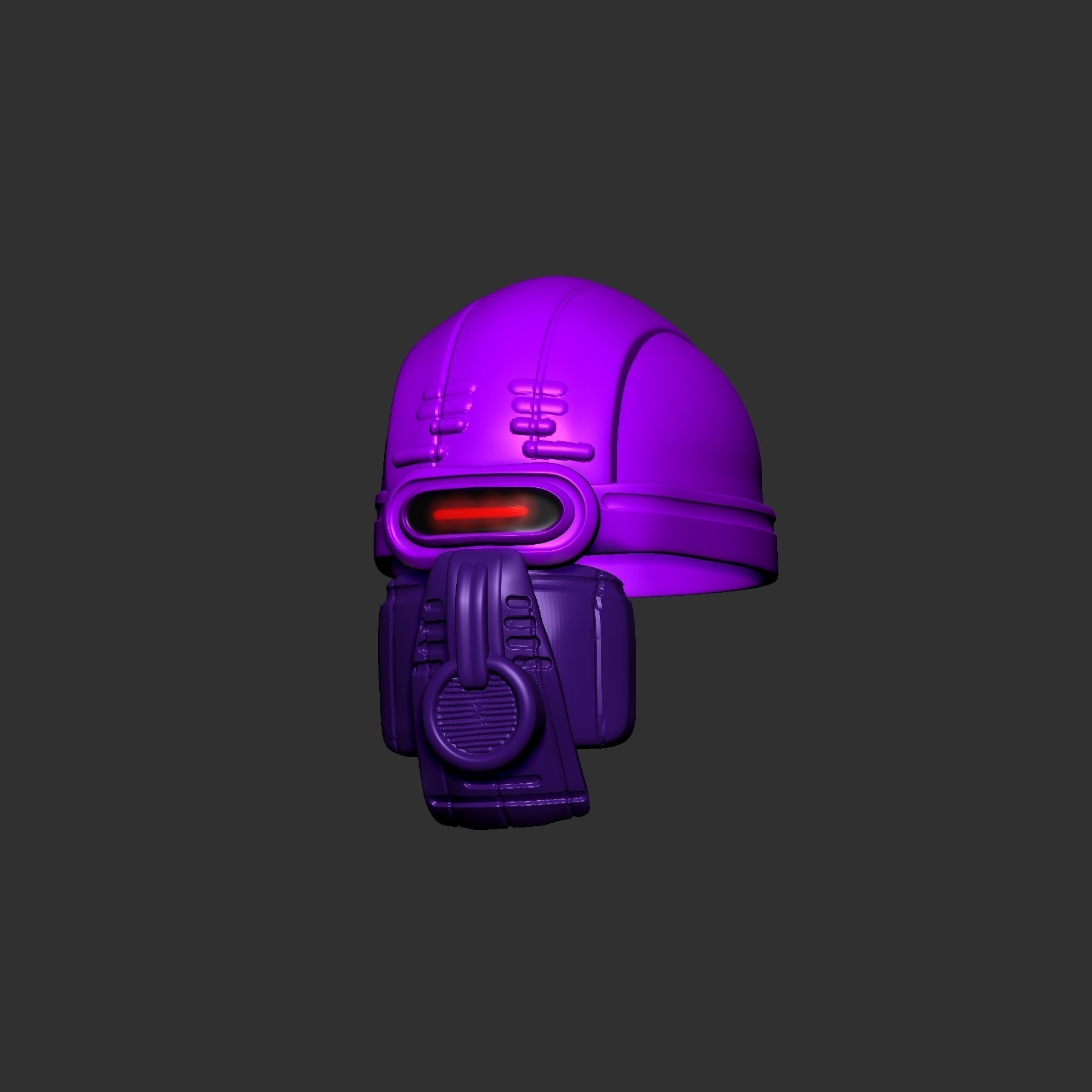 helmet high poly sculpt 3d printable 3D model_5