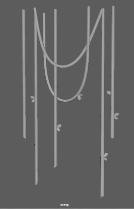 Tropical vine 3D model_4